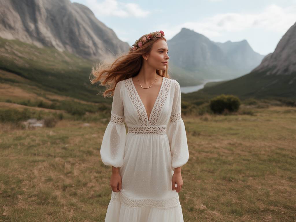 Les tendances robes de mariée bohèmes qui font sensation