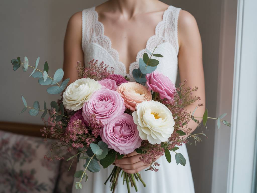 Bouquet mariée pivoines : inspirations romantiques pour un look fleuri